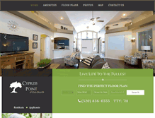 Tablet Screenshot of cypresspointliving.com